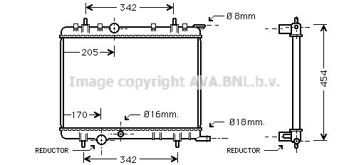 AVA QUALITY COOLING Radiaator,mootorijahutus PE2223